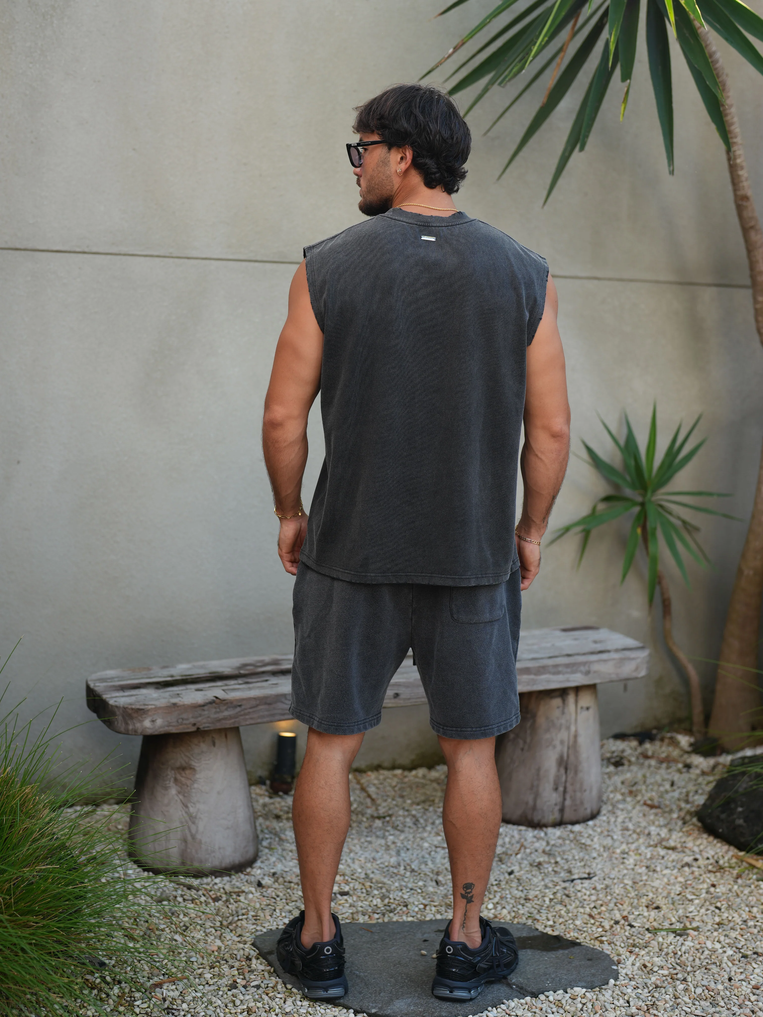 Kaio Shorts - Washed Black - Image 6