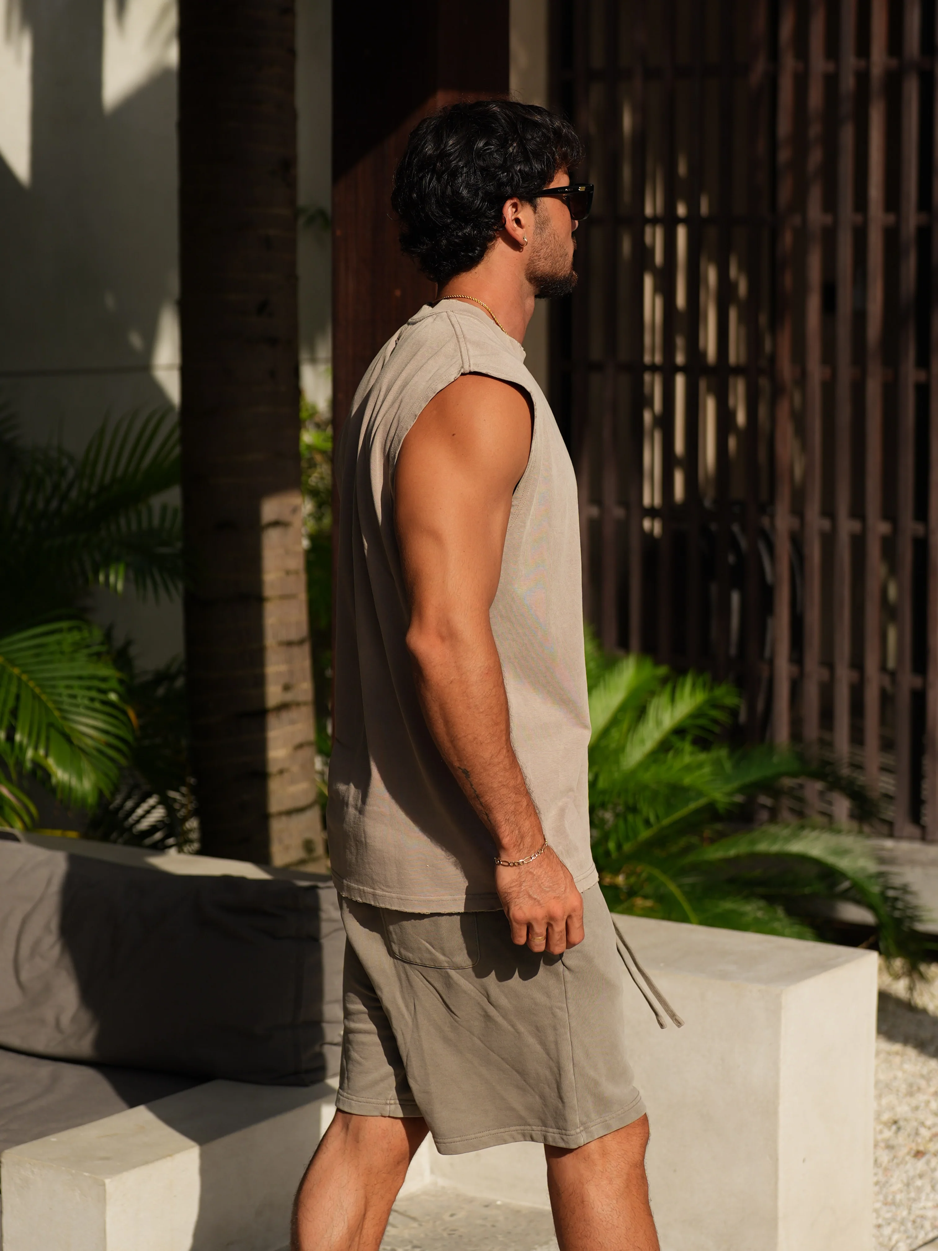 Kaio Shorts - Washed Taupe - Image 5